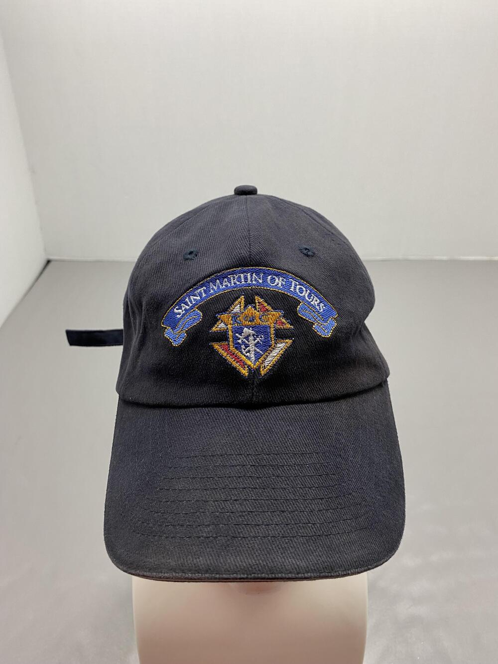 Hat Cap Strap Back One Size Blue Twill Baseball Cap Adjustable Mens Saint Martin